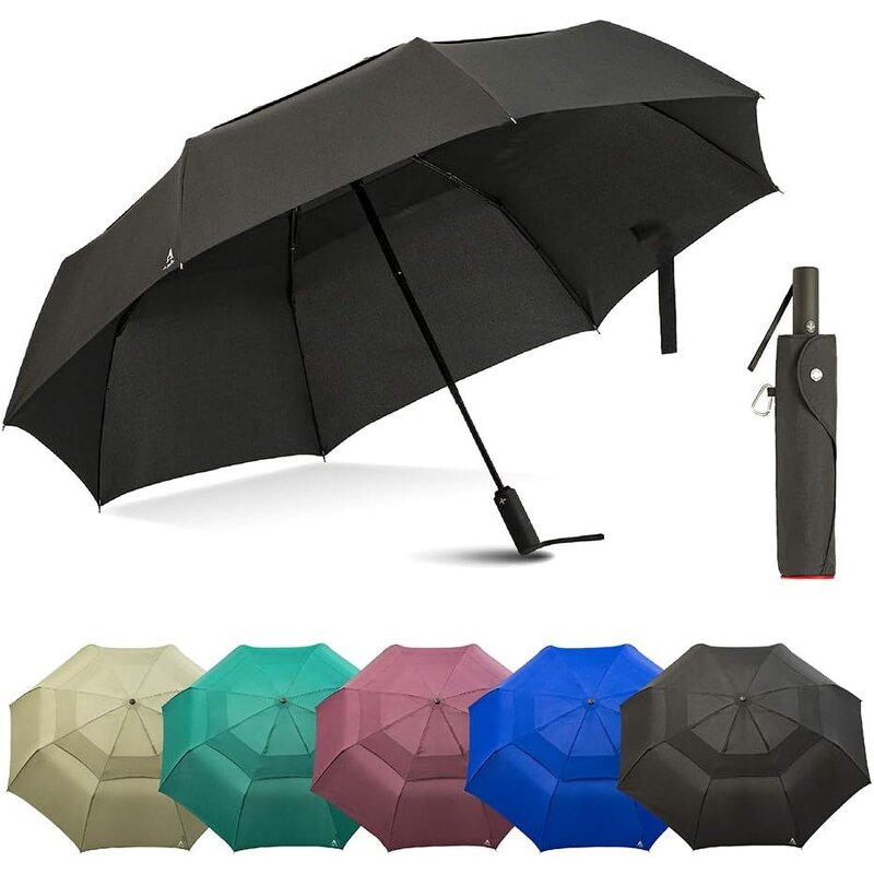 Folding Umbrella Manufacturer - All Automatic Open Fold Portable Travel 46 Inch Nylon with UV Protected