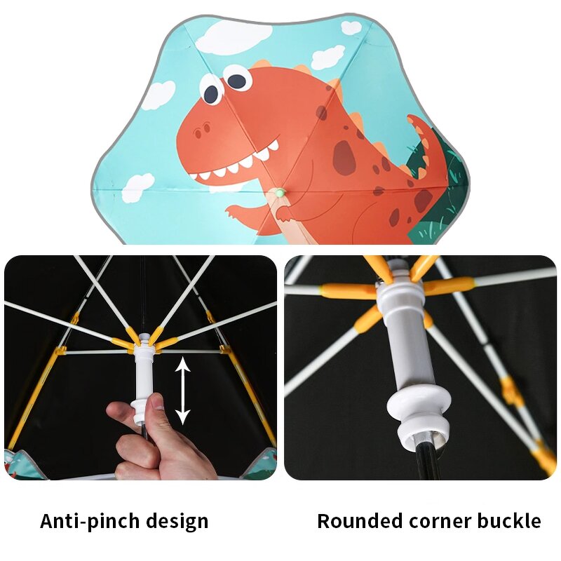 Kids Umbrella Manufacturer - Wholesale UV Animals for Custom Print Logo Brand Rounded Corner Design Reflective