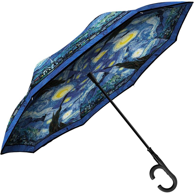 Stick Umbrella Manufacturer - High Quality Walking Style 23inch X 8 Ribs Customized Famous Painting