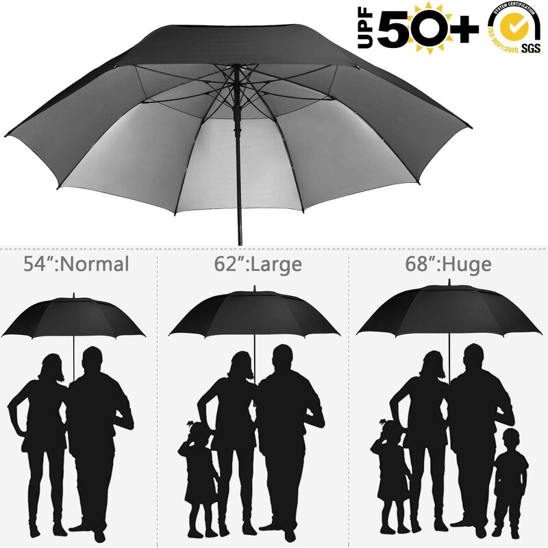 Straight Umbrella Manufacturer - Plastic Handle with Metal Ring Double Layers Durable
