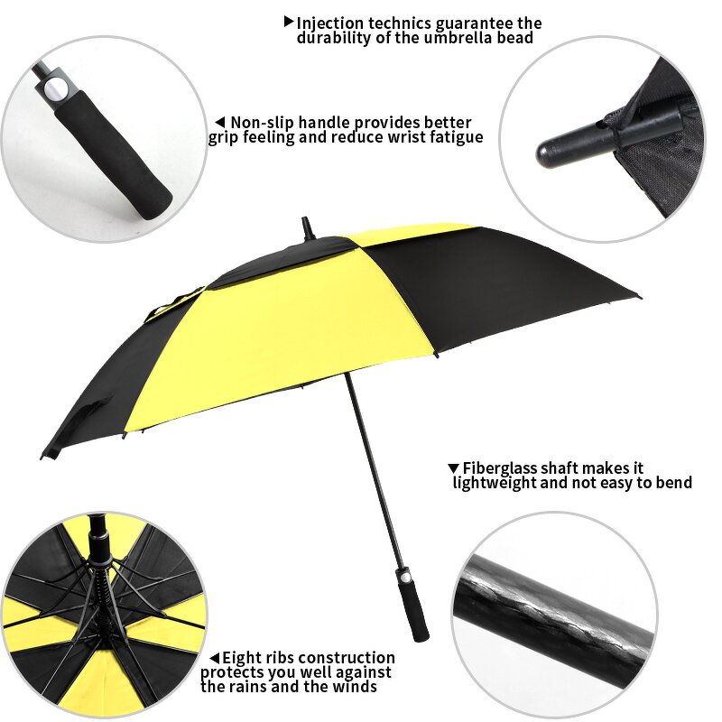 Golf Umbrella Manufacturer - Automatic Large Size Windproof Printable Logo Long Handle Thickened