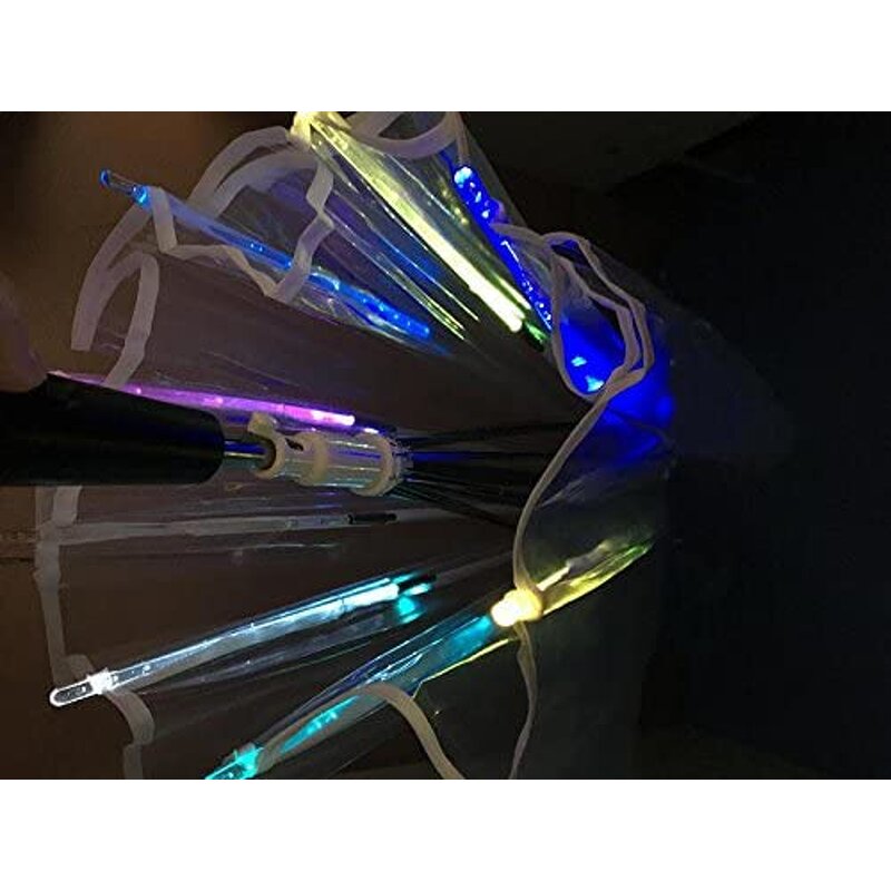 Transparent Umbrella Manufacturer - 2024 Goods in Stock Traditional Small Poe Functional Unique Transparency LED Shaft 7 Color