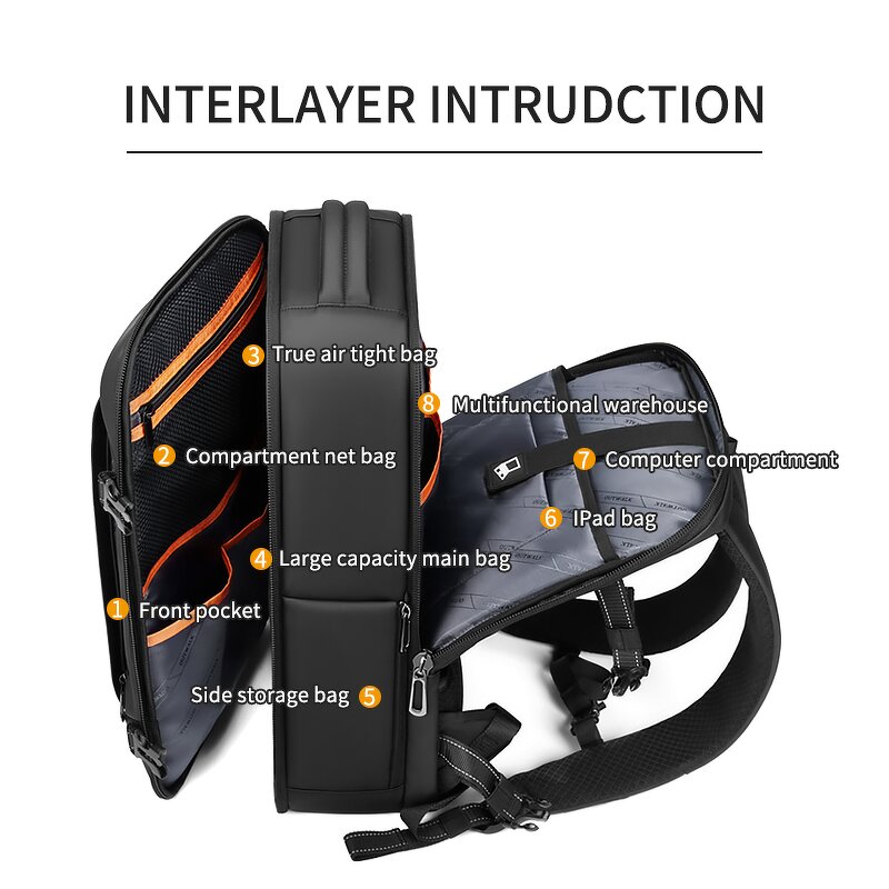 Vacuum Backpack Manufacturer - Luxury Business Waterproof Smart Outdoors Compression