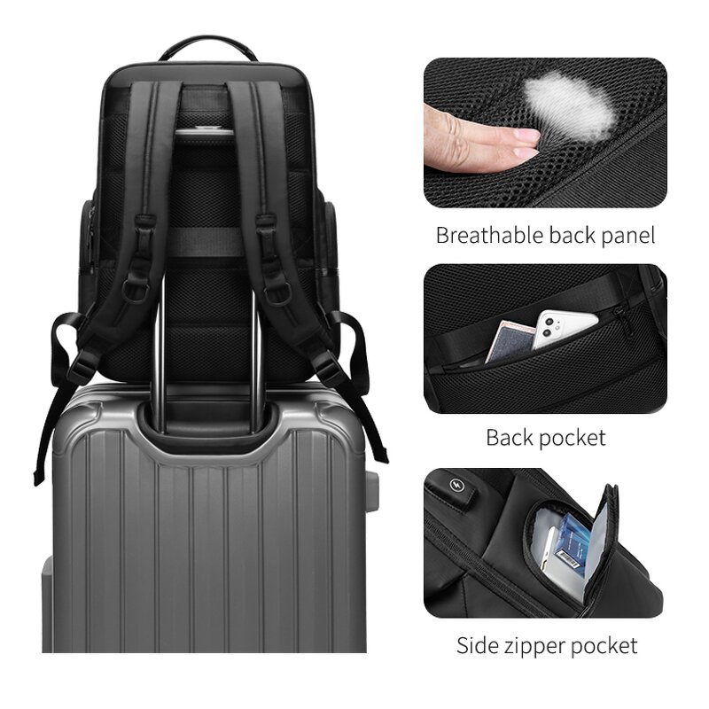Backpack Manufacturer - with USB Charger Waterproof Computer Business Laptops Brief Pack for Men