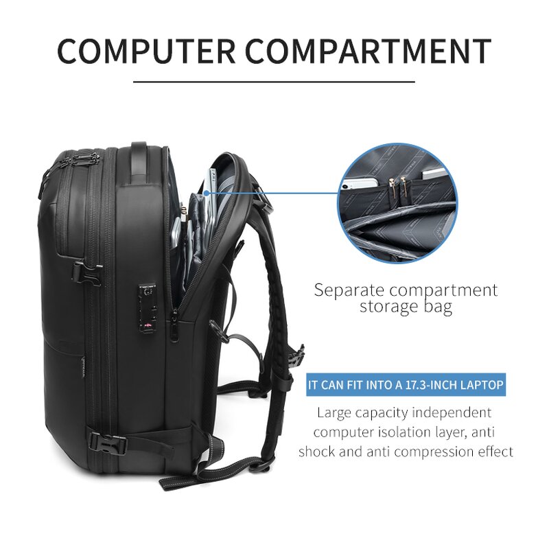 Laptop Bag Manufacturer - Sac a Dos with Anti-theft and Wet & Dry Zone Office for Men Waterproof Polyester Unisex