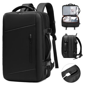 Laptop Backpack Manufacturer - Customized Logo Expandable Student Business with USB Charger Eco-friendly Travel