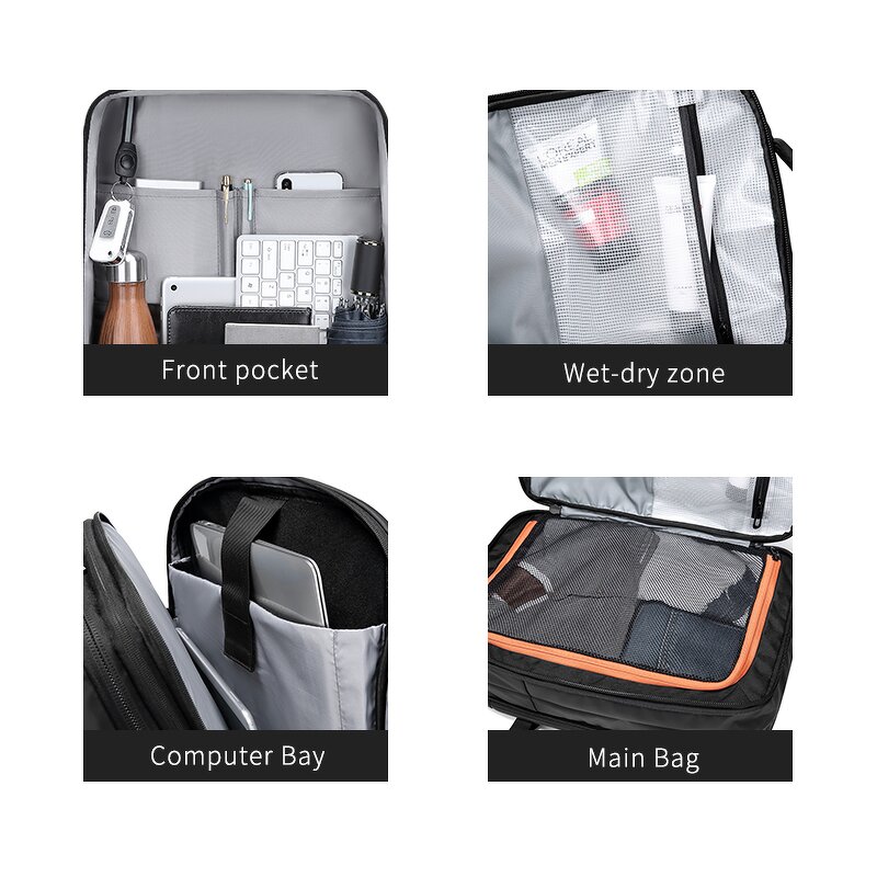 Travel Backpack Manufacturer - Business for Men with USB Charging Port Laptop
