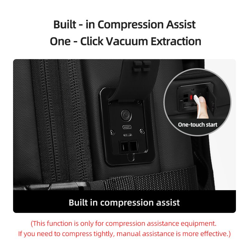 Vacuum Backpack Manufacturer - with Pump 50L Expandable Compression Compartments for Business Laptop