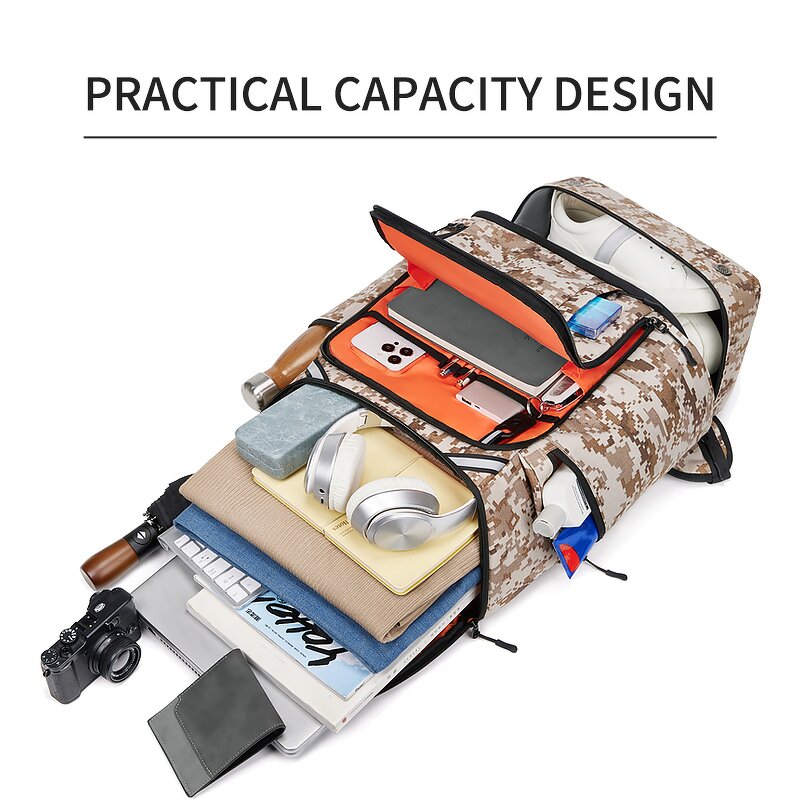 Backpack Manufacturer - New Hot Selling High Volume with Shoe Pocket Travel Water Repellent Camouflage
