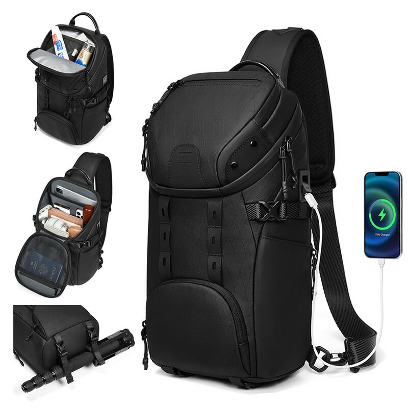 Sling Bag Manufacturer - Mochila Cruzada Con Correa Para El Pecho Multiusos Para Senderismo Uso Diario Para Hombres