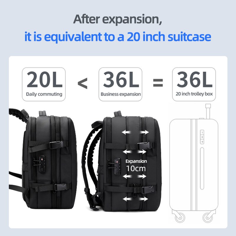 Vacuum Backpack Manufacturer - Custom Compression Waterproof Travelling Men Laptop Large Capacity