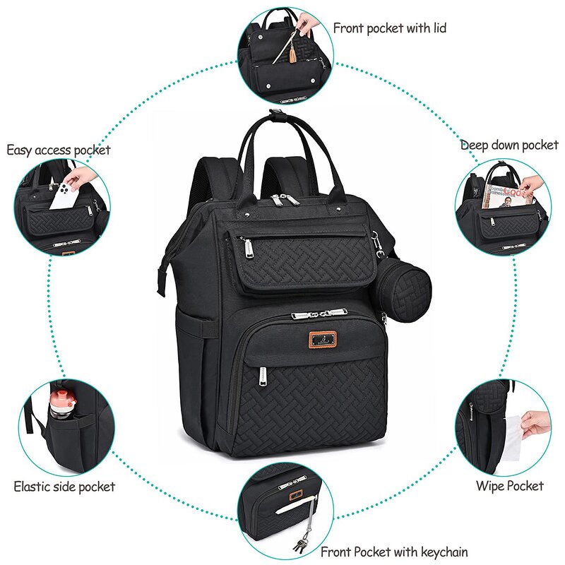 Mother Backpack Manufacturer - 2024 New Large-capacity Portable Mommy Bottle Diaper Multi-compartment Mother and Baby