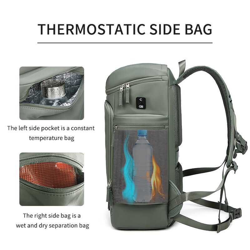 Laptop Backpack Manufacturer - 2023 Travel Business Notebook with USB Charging Port Buckle Custom Waterproof Nylon