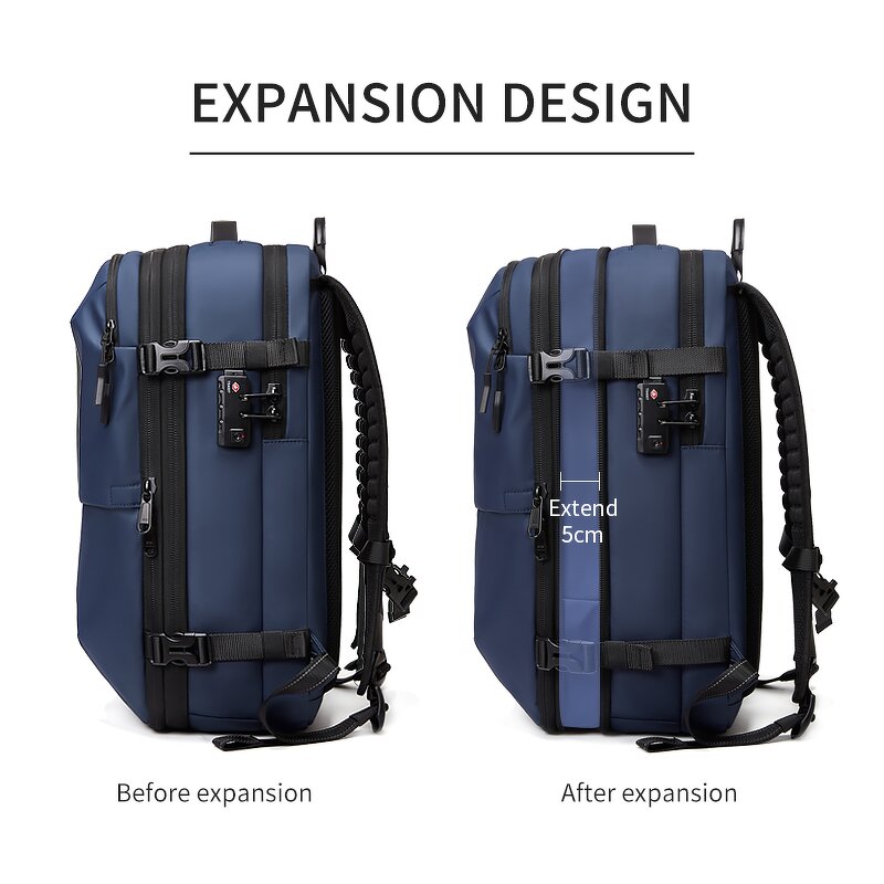 Vacuum Backpack Manufacturer - Airbag with Vacuum Compressor 17 Inch Smart Custom Business Laptop for Men Travel