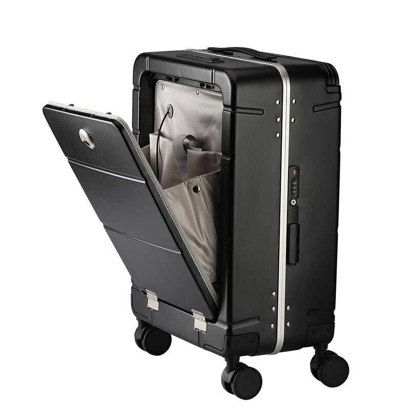 Travel Suitcase Manufacturer - New 20 Inches Lightweight USB Port Business TSA Lock Carry-on Vacuum Trolley