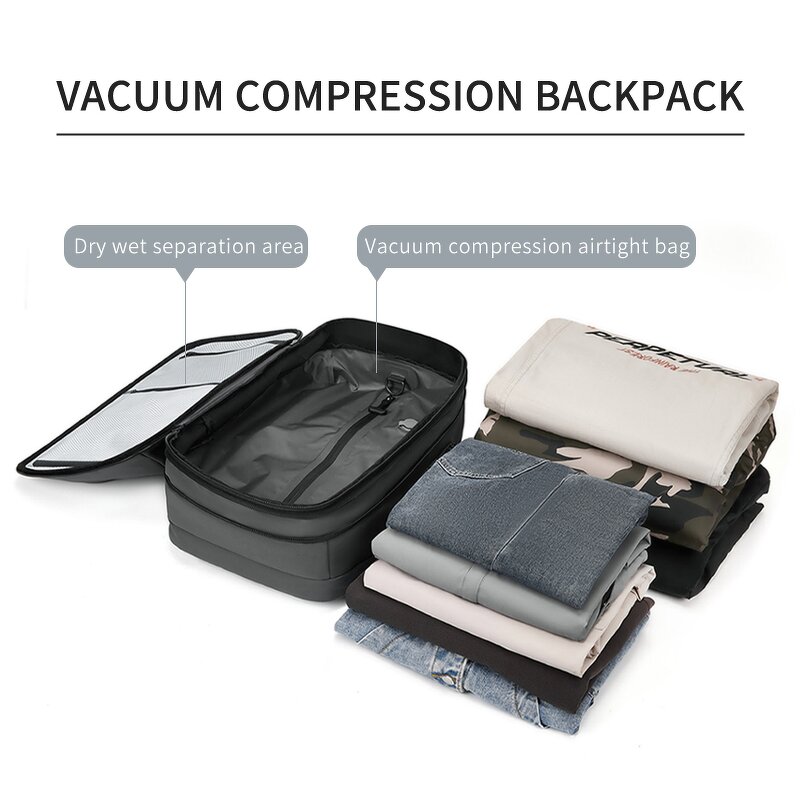 Airbag Backpack Manufacturer - Outdoor Waterproof with TSA Lock Anti Theft Vacuum Compression Travel Air Bag