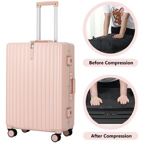 PC Luggage Manufacturer - Large Size Fashion Travel Design High Quality 20 Inch Detachable Airtight Bag Vacuum Compression