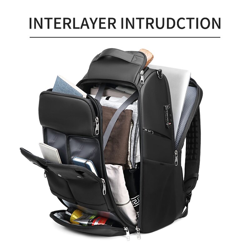 Backpack Manufacturer - Fashional Anti Theft Lock for Man School Travel Computer Laptop Business Polyester Unisex Oxford