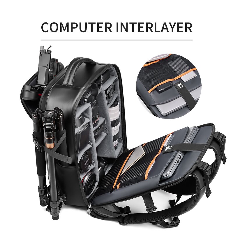 Camera Backpack Manufacturer - Stock Waterproof Waxed Canvas Digital Video DSLR Professional Digital Gear for Photography