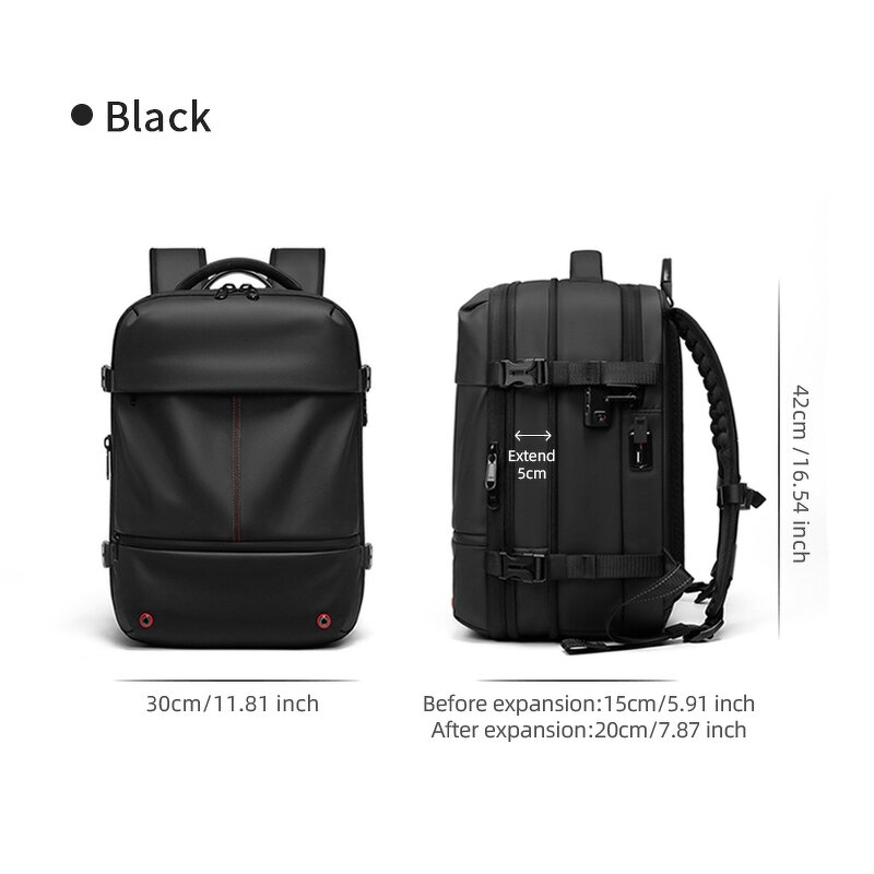Vacuum Backpack Manufacturer - 2025 Wholesale USB Large Capacity Expandable Travel Waterproof Anti-theft Compression