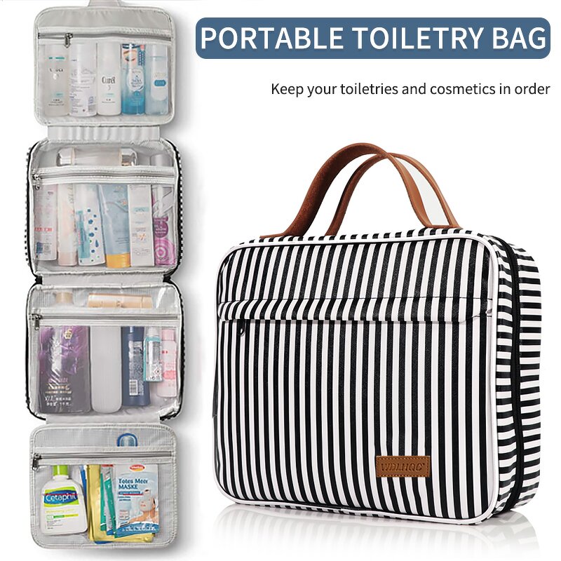 Toiletry Bag Manufacturer - Hanging Travel Organizer Hygiene Dop Kit with Hook Accessories Bathroom Shaving Makeup for Men Woman