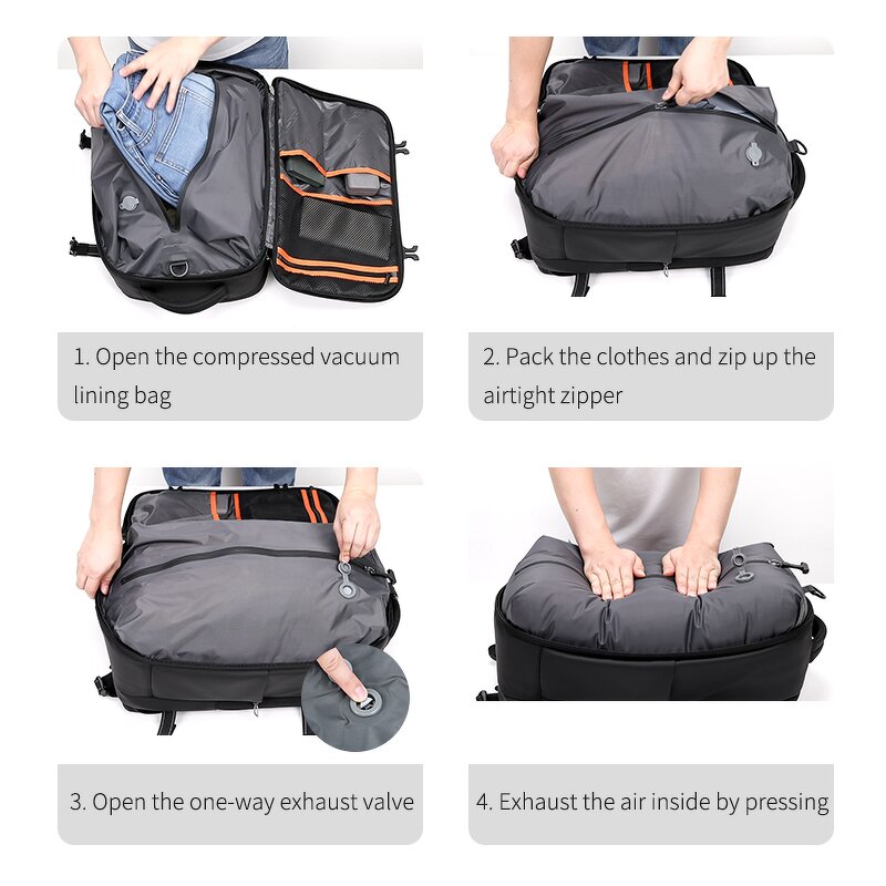 Vacuum Backpack Manufacturer - Luxury Business Waterproof Smart Outdoors Compression