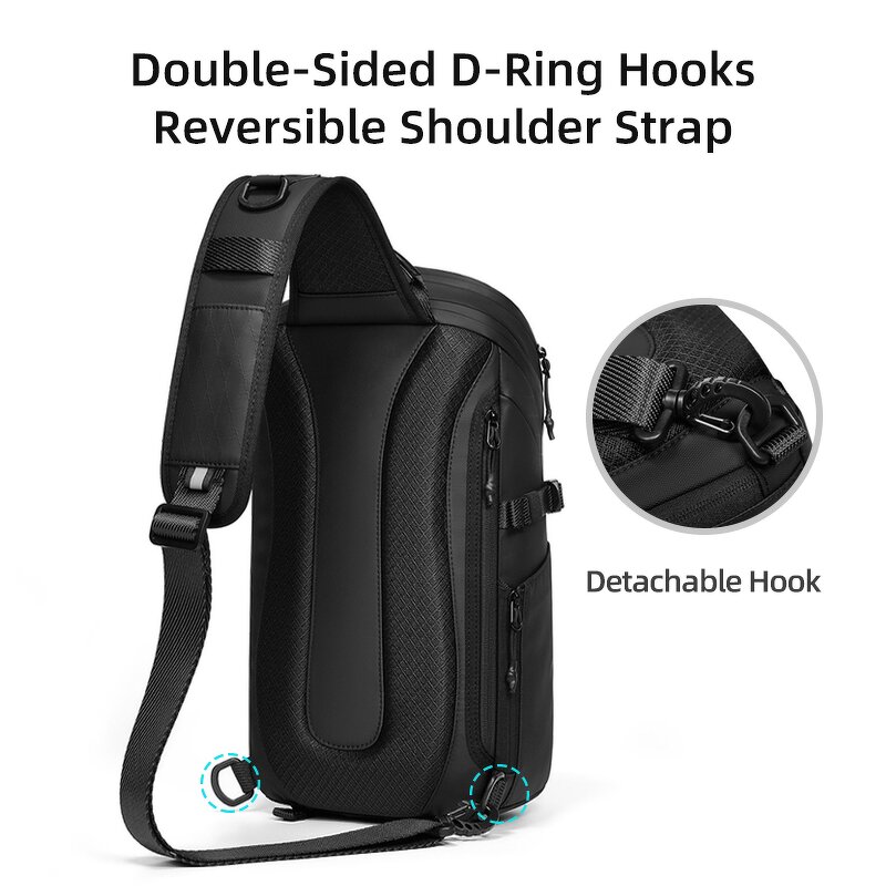 Sling Bag Manufacturer - Mochila Cruzada Con Correa Para El Pecho Multiusos Para Senderismo Uso Diario Para Hombres