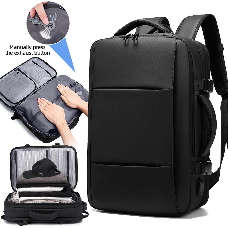 Vacuum Backpack Manufacturer - Custom Compression Waterproof Travelling Men Laptop Large Capacity