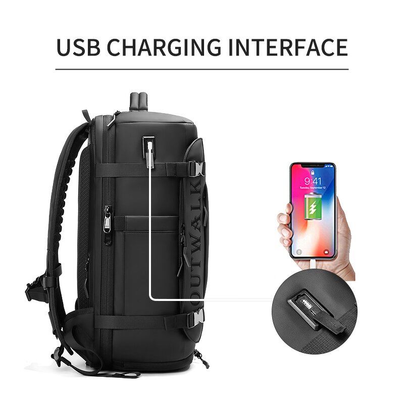 Laptop Backpack Manufacturer - USB Charger Anti Theft Smart Large Capacity Multifunction Nylon Pink Soft Black Waterproof