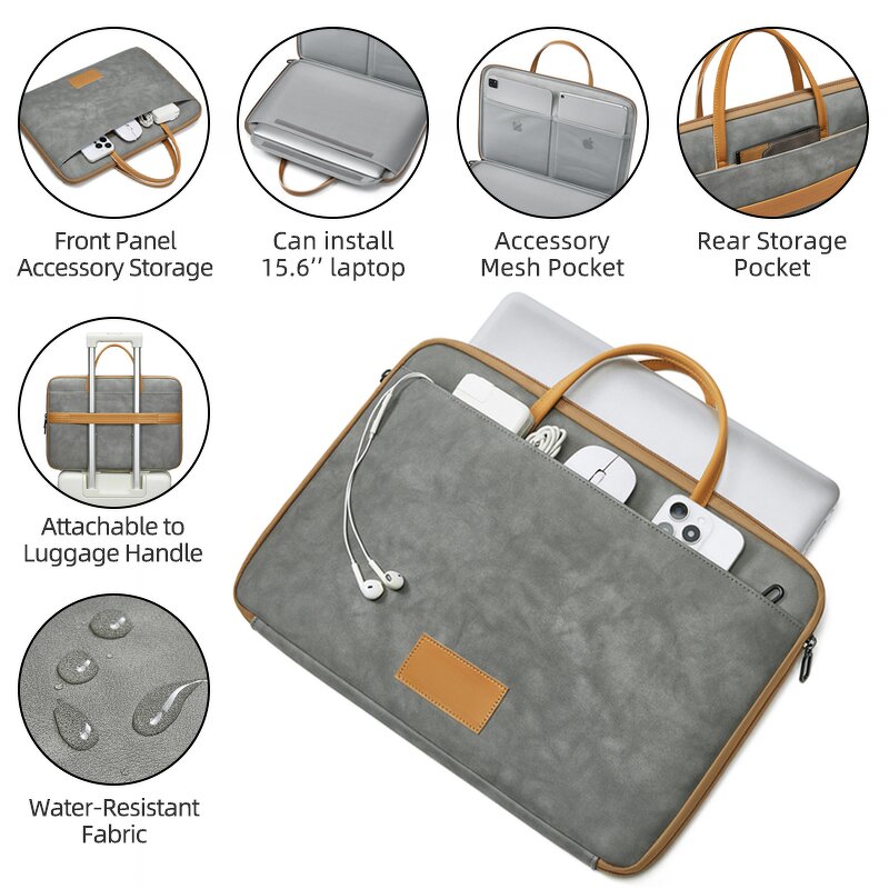 Laptop Sleeve Manufacturer - High Quality PU Waterproof Compatible with 15 Inches Computer