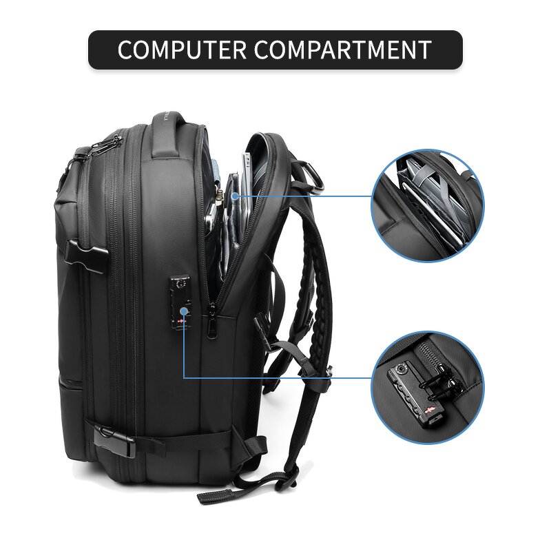 Vacuum Backpack Manufacturer - Wholesale Price Large Capacity with USB Charging Port 17 In. Laptop Other Travel Compression