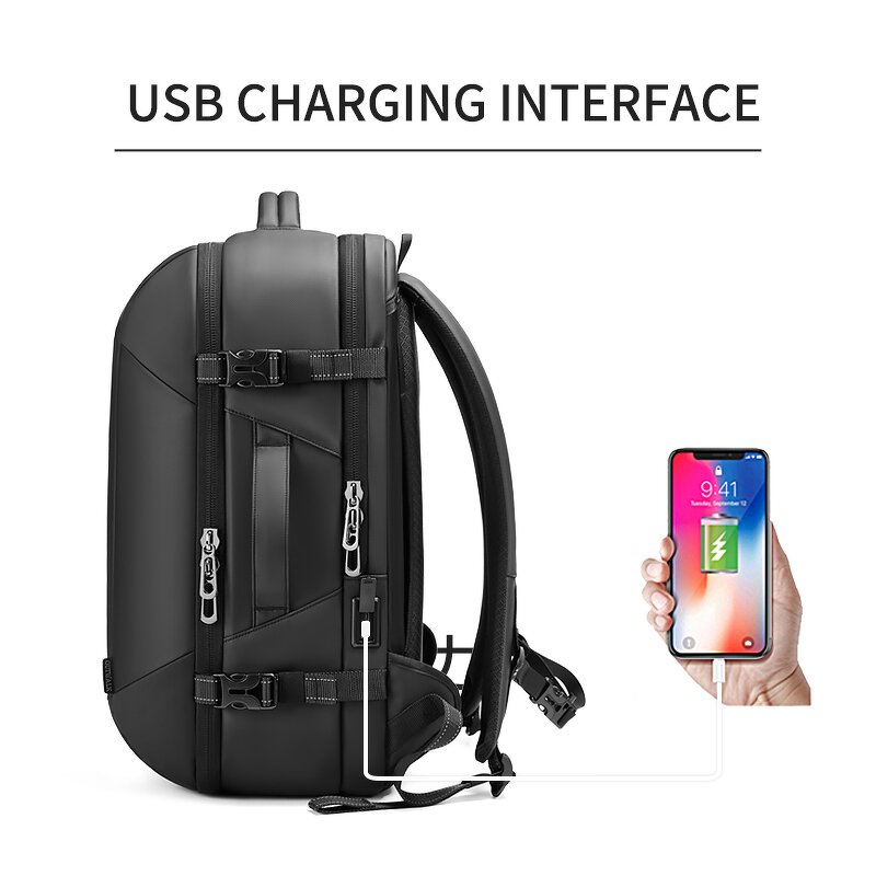 Laptop Backpack Manufacturer - Hot Selling Luxury Unisex 15.6-Inch Waterproof Oxford with Expandable Compartment