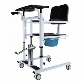 Manual Hydraulic Commode Wheelchair Hoist - 2023 Latest Products Patient Lift Transfer Chair From Bed to Chair