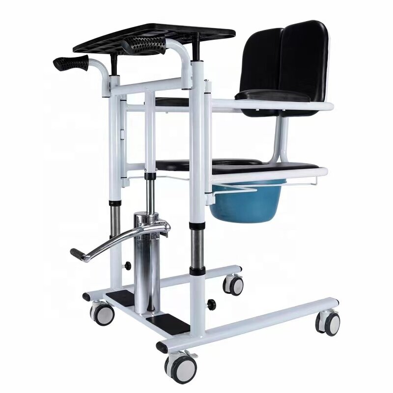 Manual Hydraulic Commode Wheelchair Hoist - 2023 Latest Products Patient Lift Transfer Chair From Bed to Chair