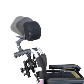 Wheelchair Headrest - 2024 Hot Sale Muniu Adjustable Plastic Steel Frame PU Nylon Surface 24129cm Model HR01