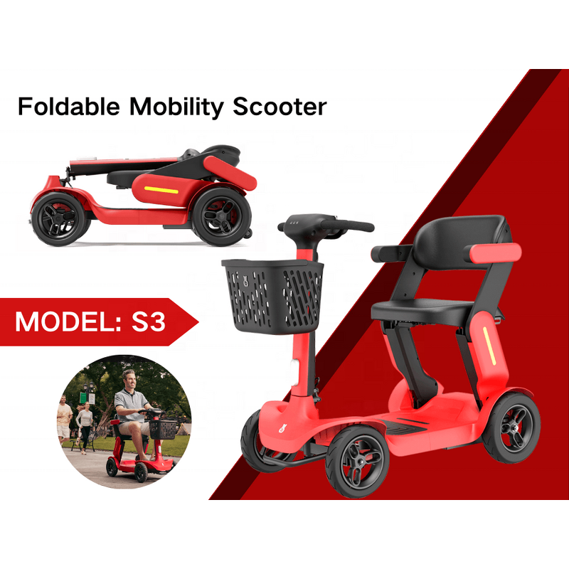 Folding Mobility Scooter - 2024 New Product 4 Wheel Portable Electric for the Elderly