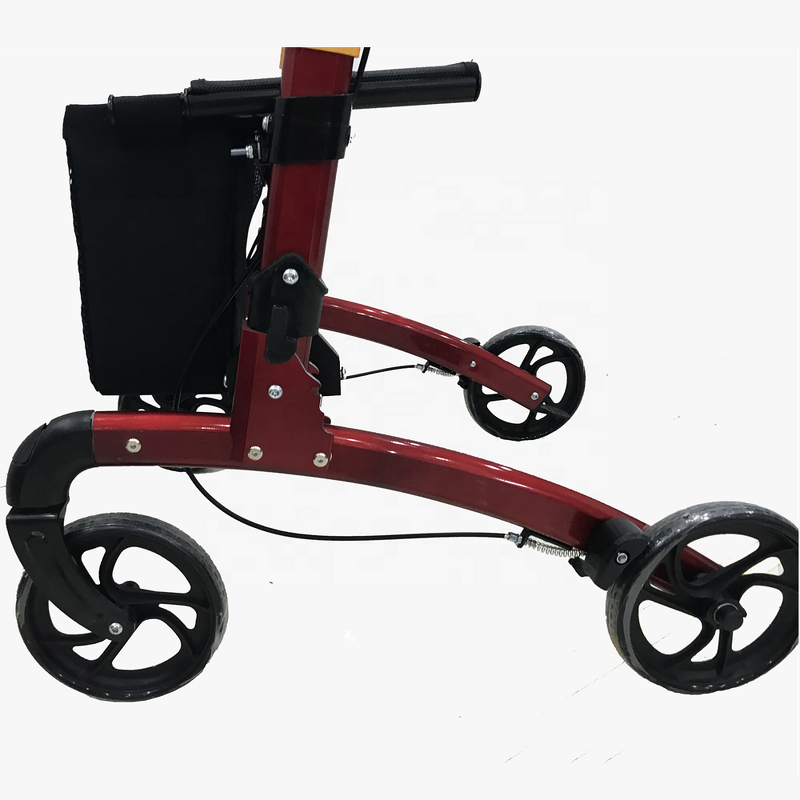 Mobility Rollator Walker - Lightweight Aluminum Folding With Seat for Elderly People Disabled