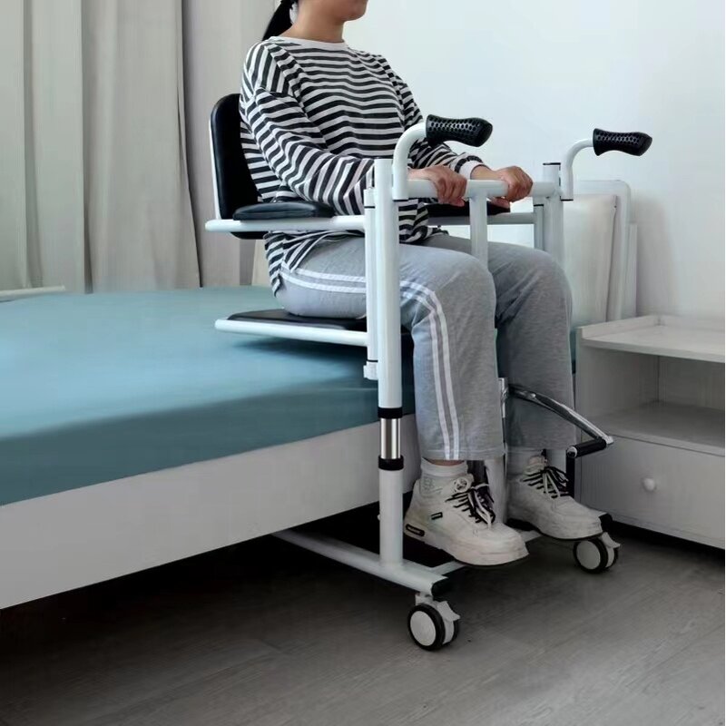 Manual Hydraulic Commode Wheelchair Hoist - 2023 Latest Products Patient Lift Transfer Chair From Bed to Chair