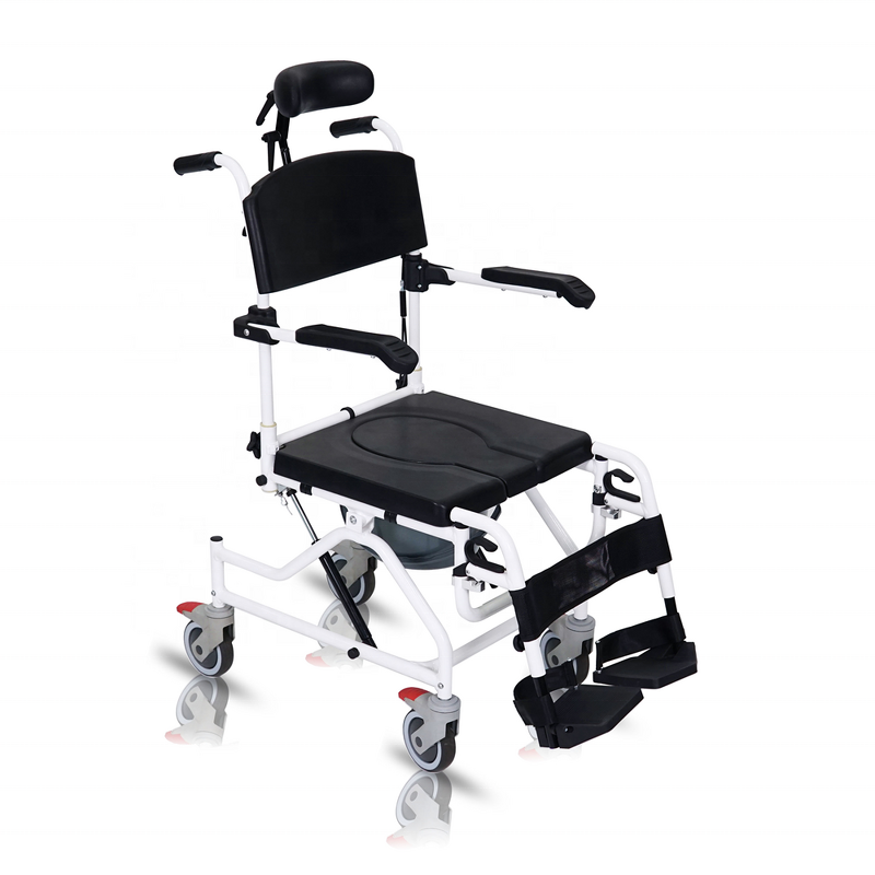 Aluminum Commode Chair - Rehabilitation Tilt with Toilet Pot Shower Chair