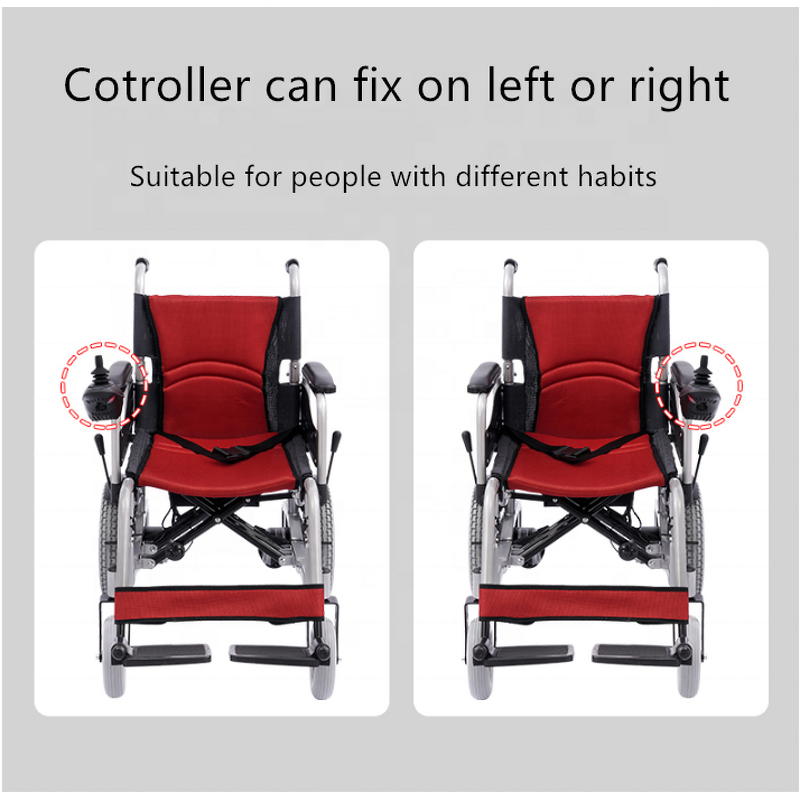 Folding Electric Wheelchair - 250W*2 Portable with 24V 12Ah Battery 15-20km Range for Disabled