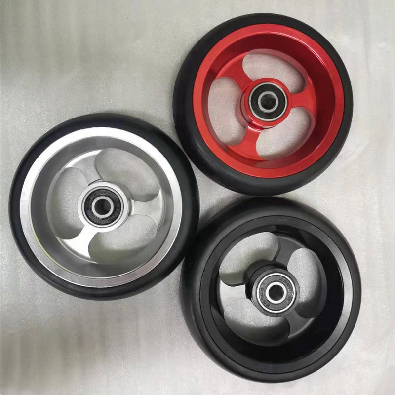 Wheelchair Front Wheel - MUNIU POWER MN16-A3/4-5 Spare Parts 3'' 4'' 5'' Aluminium Alloy & PU for Sport Wheelchair