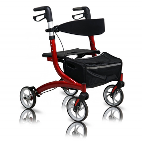 Mobility Walking Aid Frame - Lightweight Medical Four Wheel Folding Rollator Walkers With Seat 8 Inch Wheel for Adults Elderly