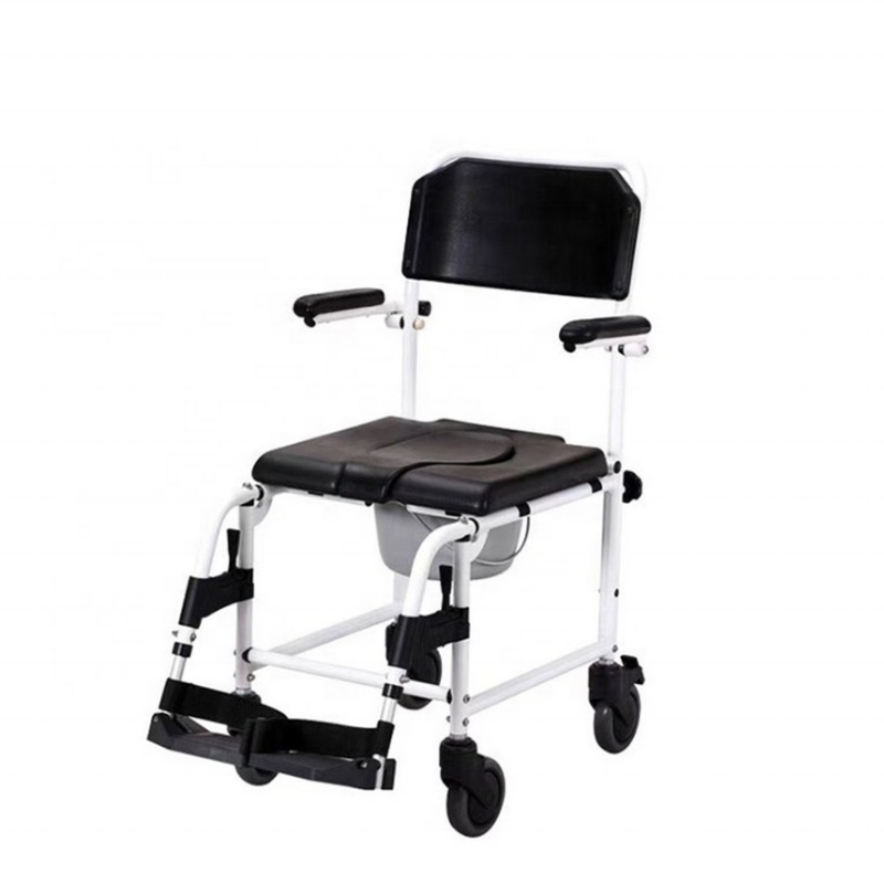 Aluminum Alloy Commode Shower Chair - Detachable Toilet for Elderly