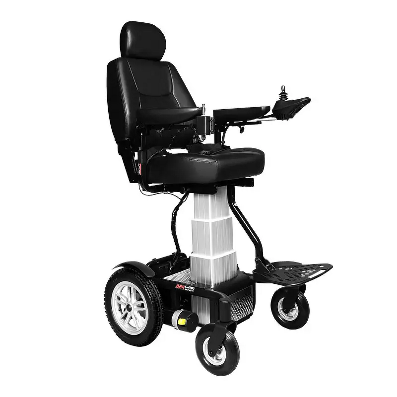 Electric Foldable Scooter Wheelchair - Power Wheel Chair with Elevating Lifting Seat for Disability
