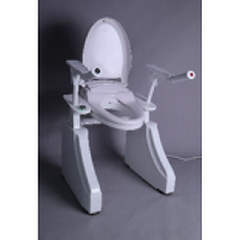 Electric Commode Lift Chair - ABS Material 100kg Capacity Powered Elevating Automatic Toilet Seat Lift for Disabled People
