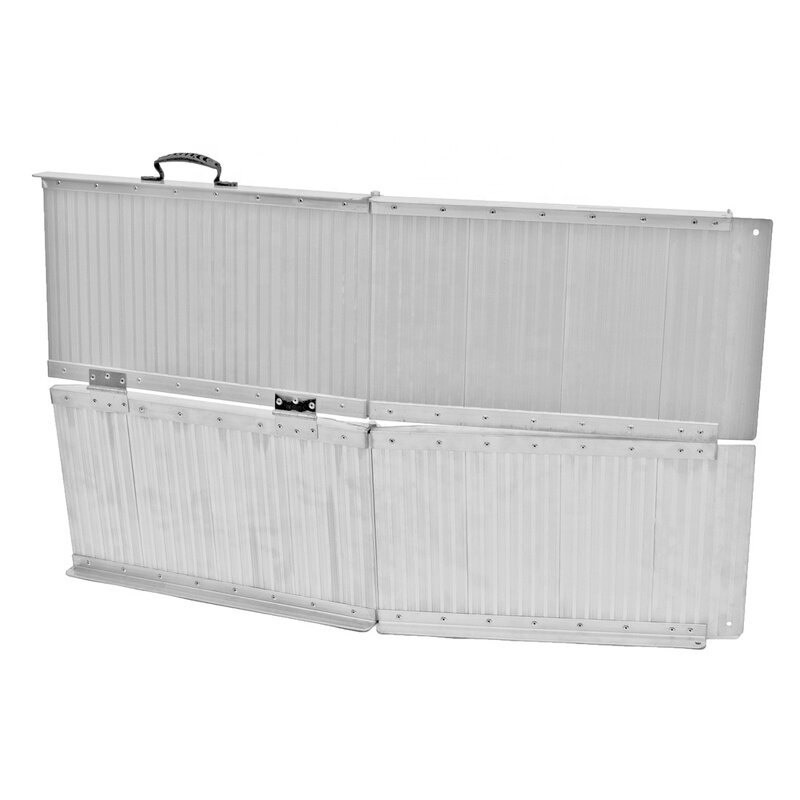 Motorcycle Wheelchair Loading Ramp - Aluminum Foldable Portable Lightweight Metal for Stairs
