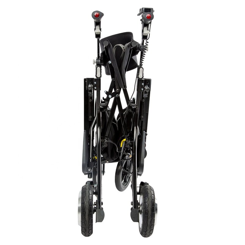 Electric Walker Rollator - Adult Folding with Seat and Wheelchair Aluminum Frame 100kg Capacity