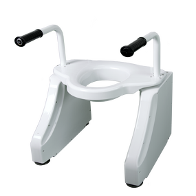 Electric Commode Lift Chair - ABS Material 100kg Capacity Powered Elevating Automatic Toilet Seat Lift for Disabled People
