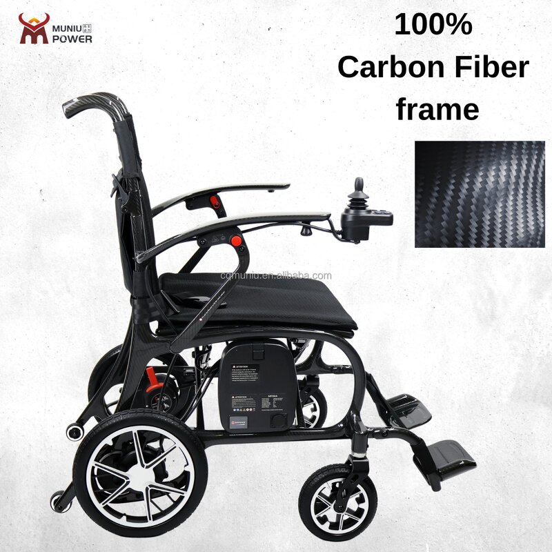 Carbon Fiber Electric Wheelchair - 12kg Lightweight Foldable