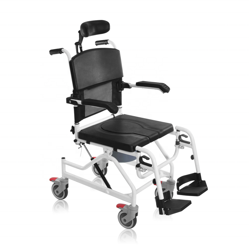 Aluminum Commode Chair - Rehabilitation Tilt with Toilet Pot Shower Chair
